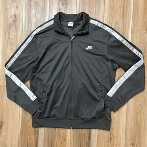 Nike Men's  Gray full Zip-Up Jacket side pockets XL